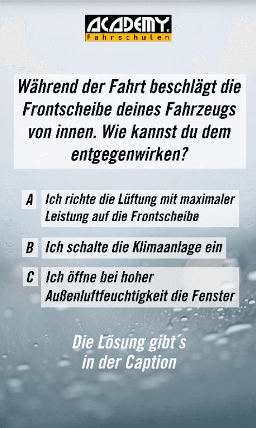 Ohne gute Sicht - fährt nichts!🌧️