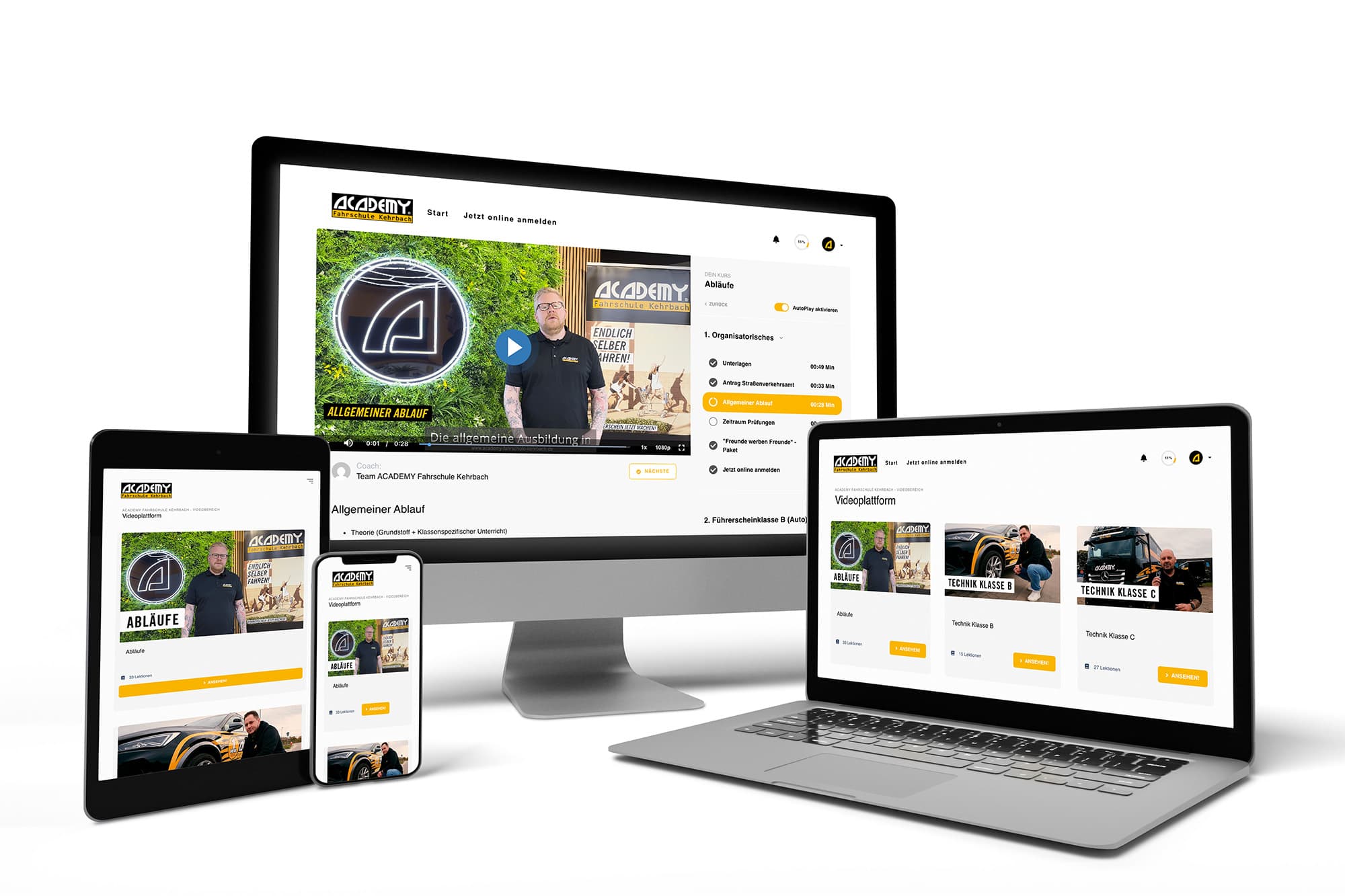 Fahrschule visuell erklärt mit Videos