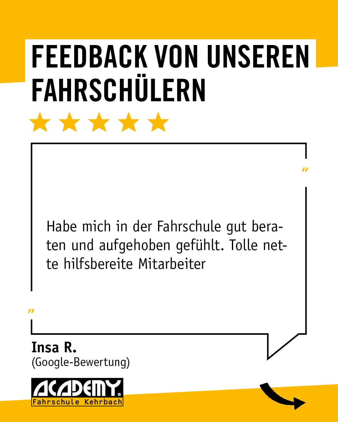 Genau solche Rückmeldungen freuen uns riesig. 💛