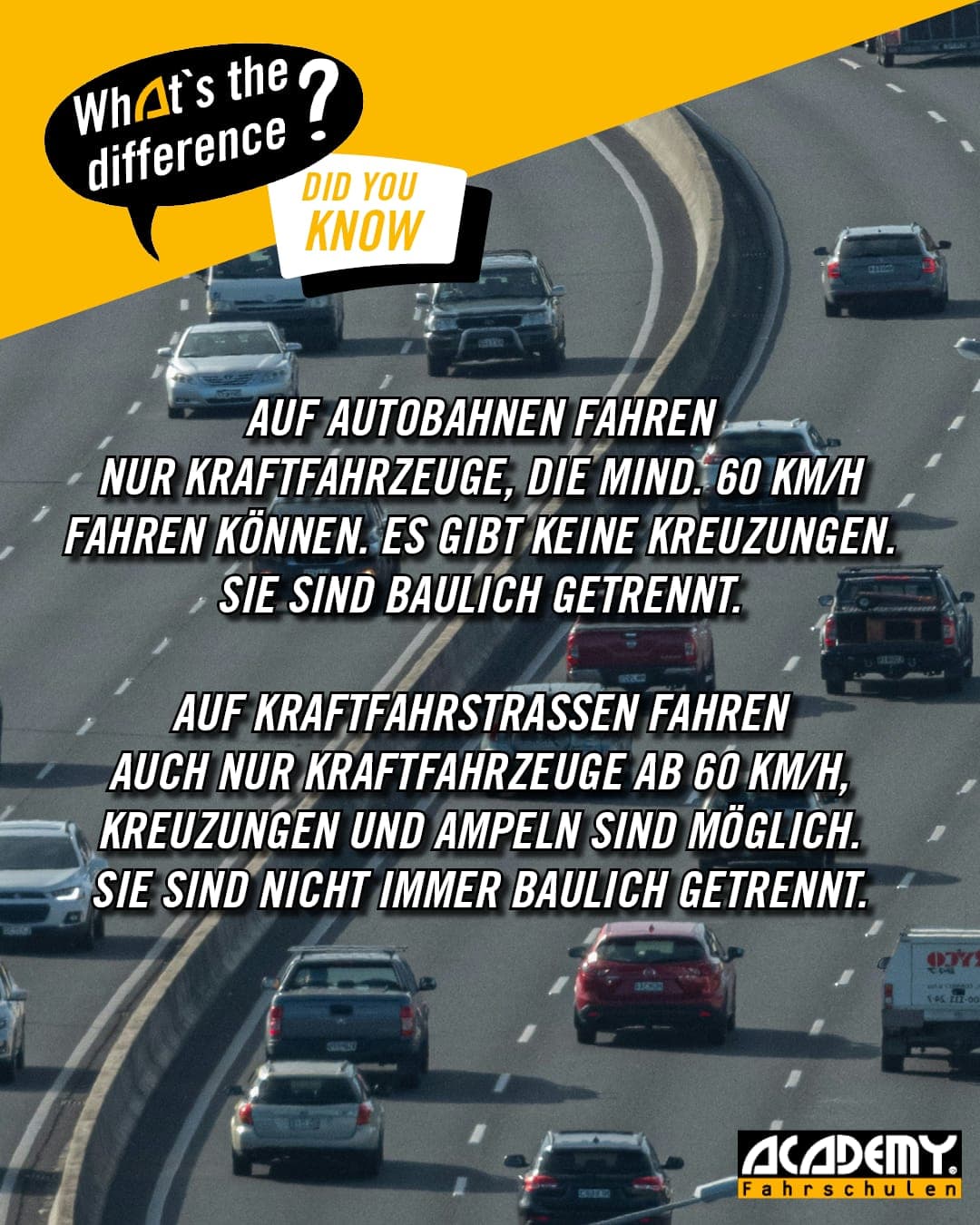 Autobahn vs. Kraftfahrstraße