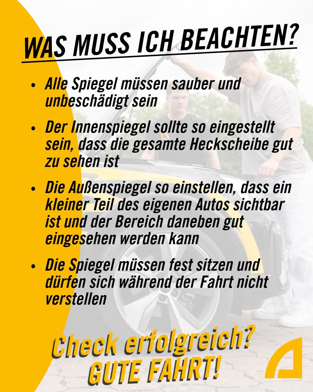 Hast du den Durchblick im und vor allem außerhalb deines Autos?