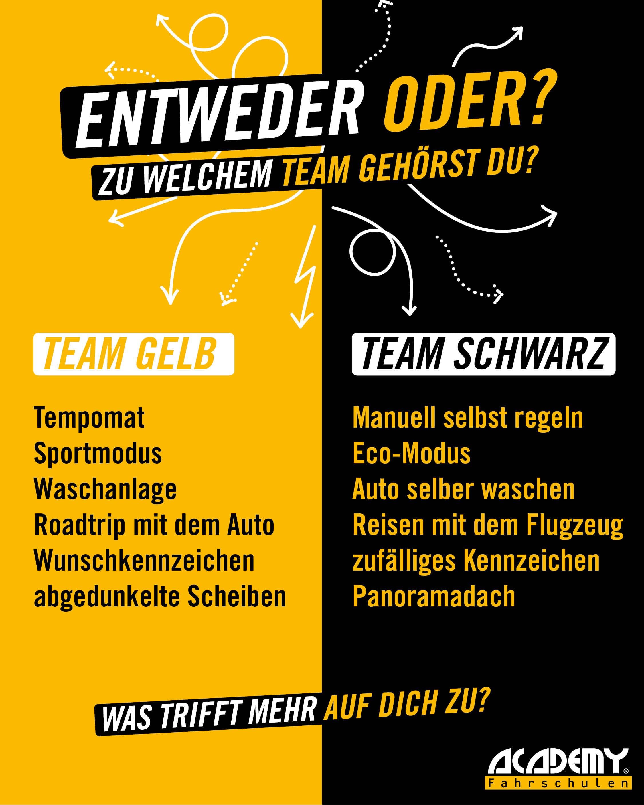 Team Gelb 💛oder Schwarz 🖤