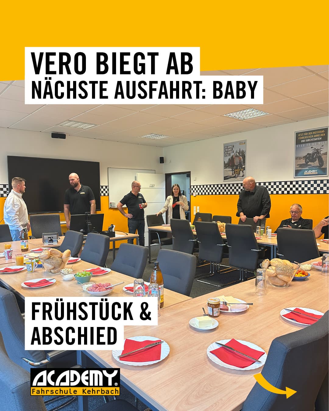 Danke für 8 Jahre, Vero! Abfahrt ins Familienglück 🚗💛👶