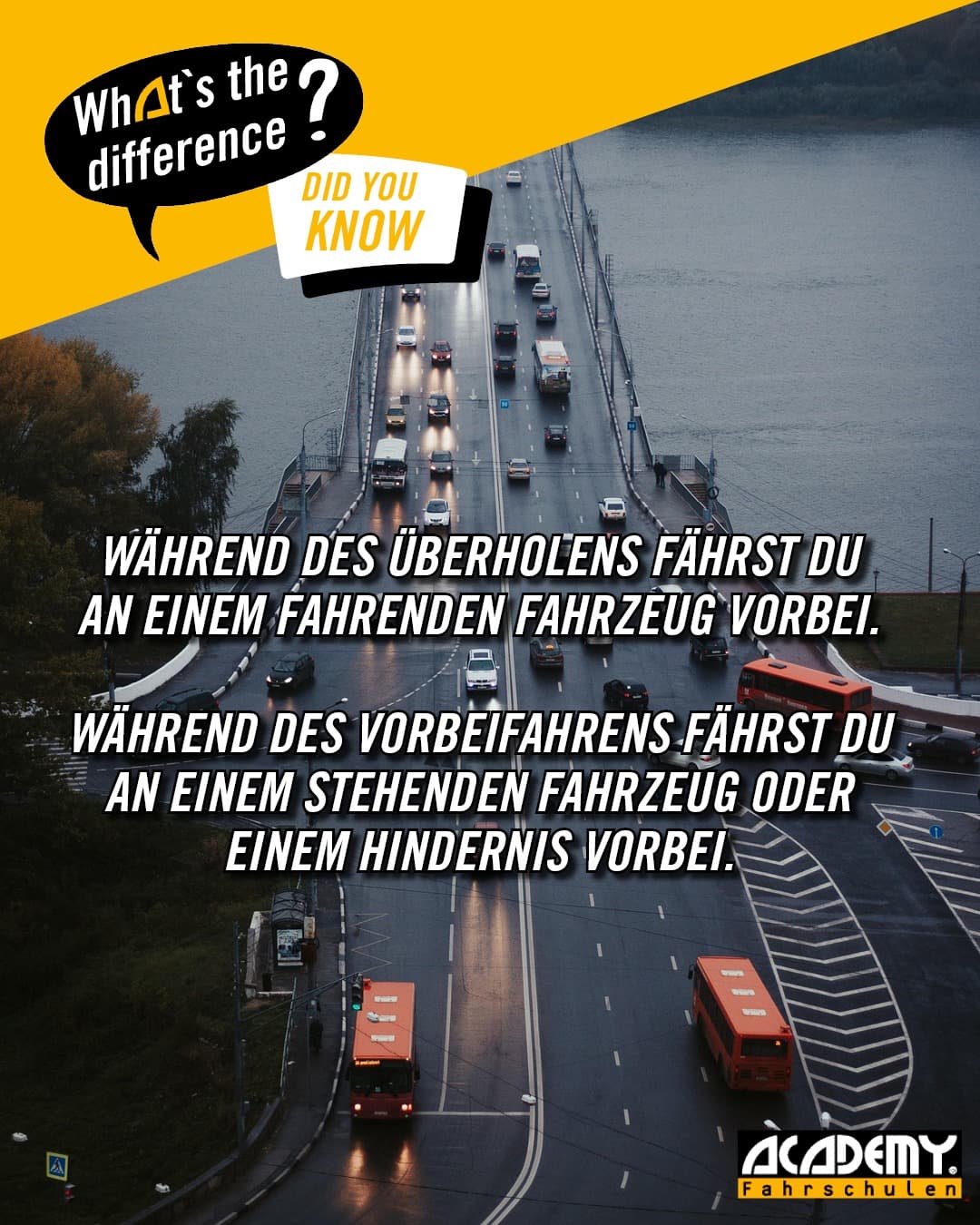 Überholen vs. Vorbeifahren