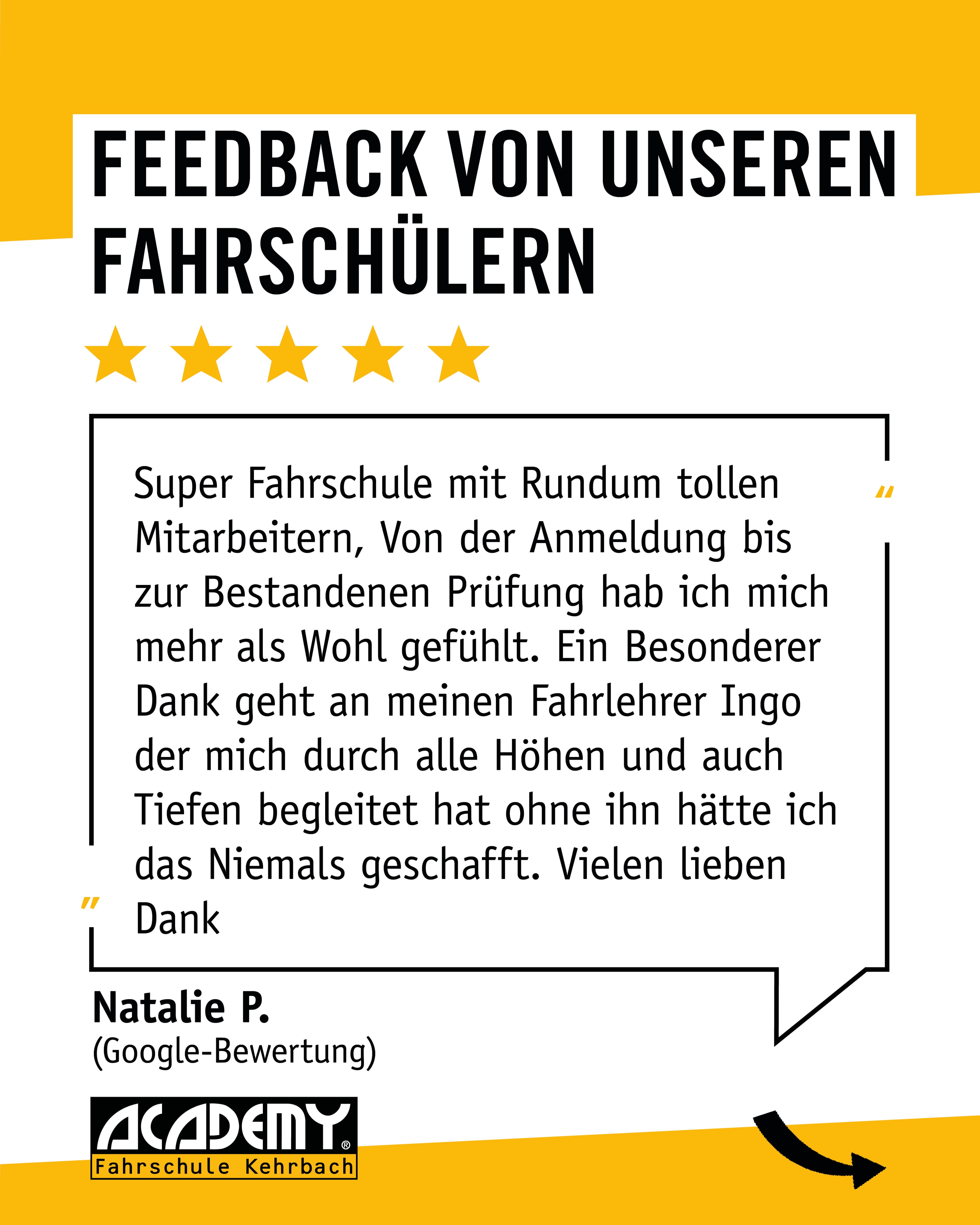 Das sagen unsere Fahrschüler über uns 💬