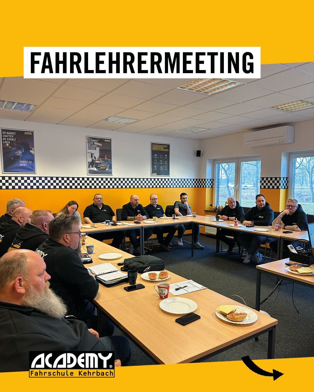 Fahrlehrermeeting bei uns heißt...