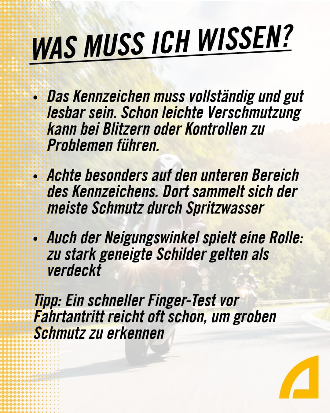 Motorrad-Freitag: Kennzeichen