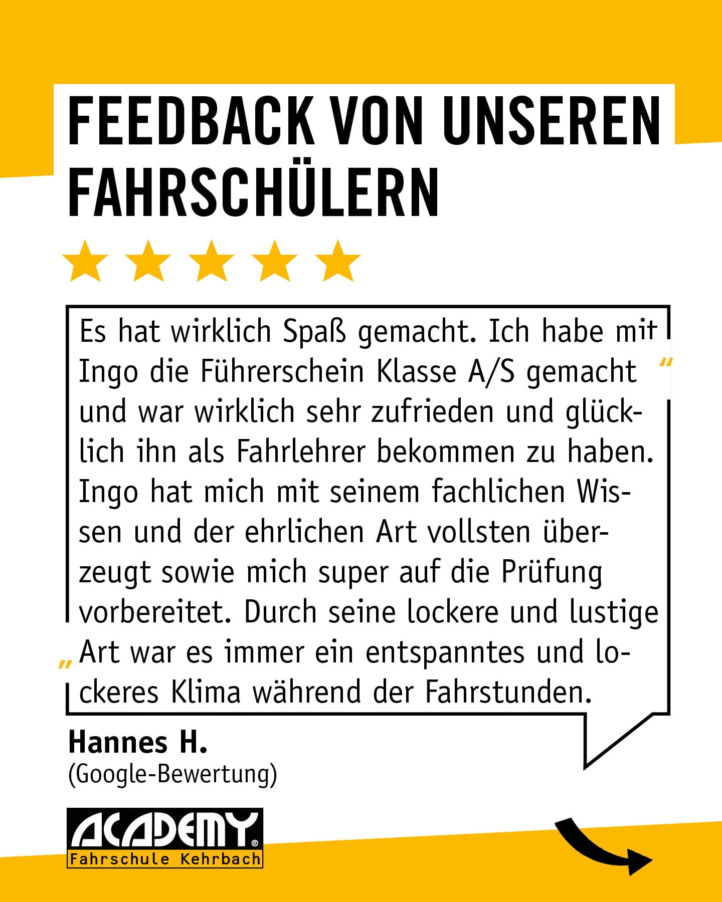 Euer Feedback bedeutet uns viel! 💛