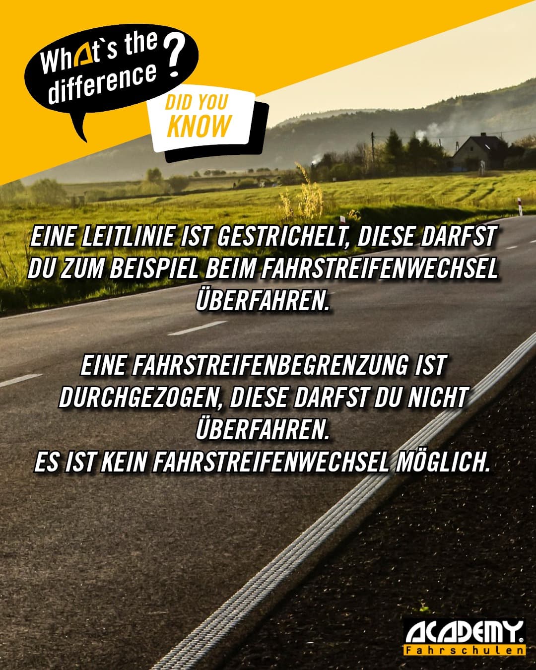Leitlinie vs. Fahrstreifenbegrenzung