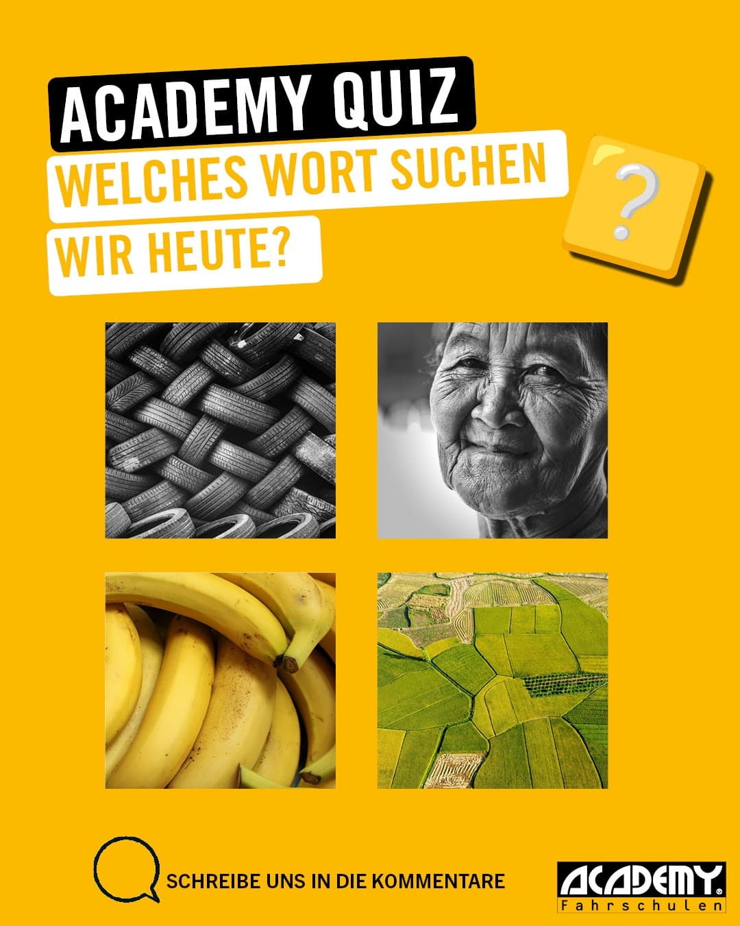 Zum Start in die Woche haben wir heute diese 4 Bilder in unserem Rätsel