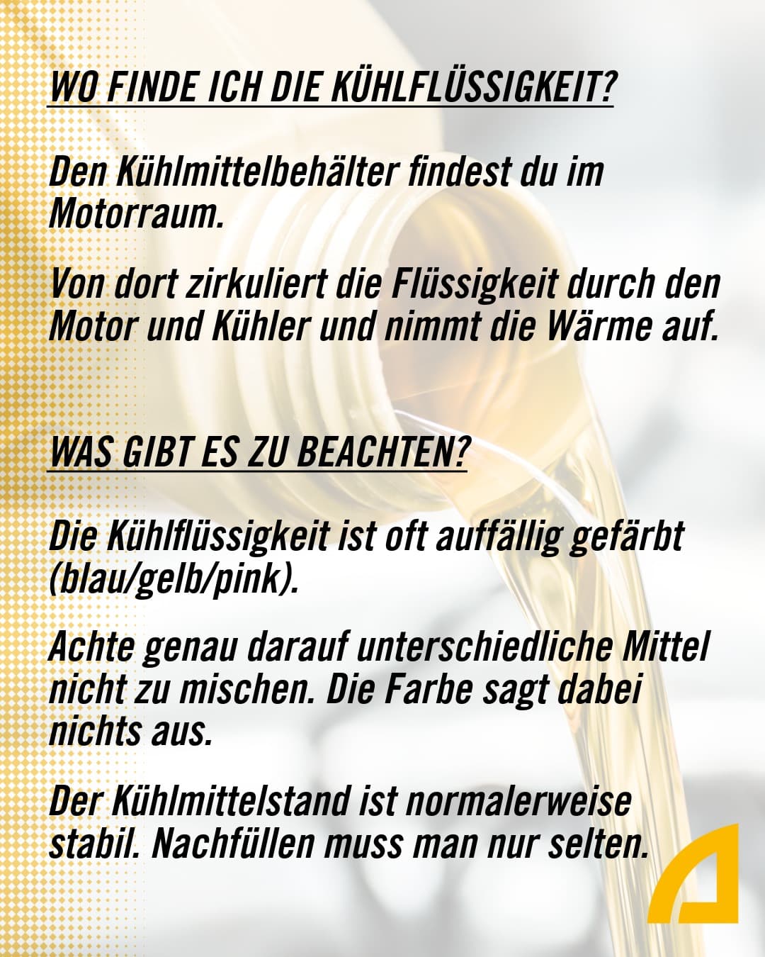 Car-Freitag: Die Kühlflüssigkeit