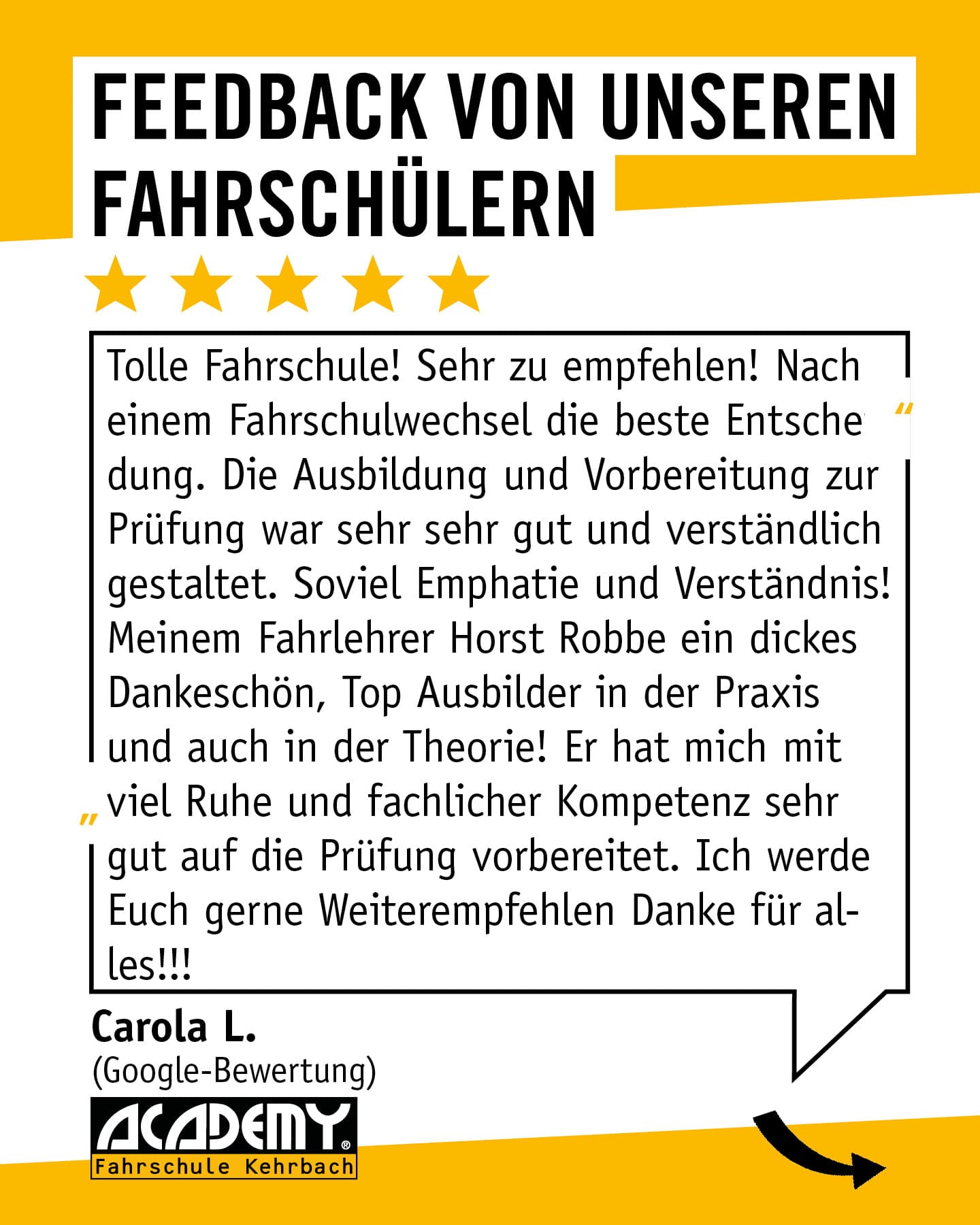 Was für ein schönes Feedback! 💛