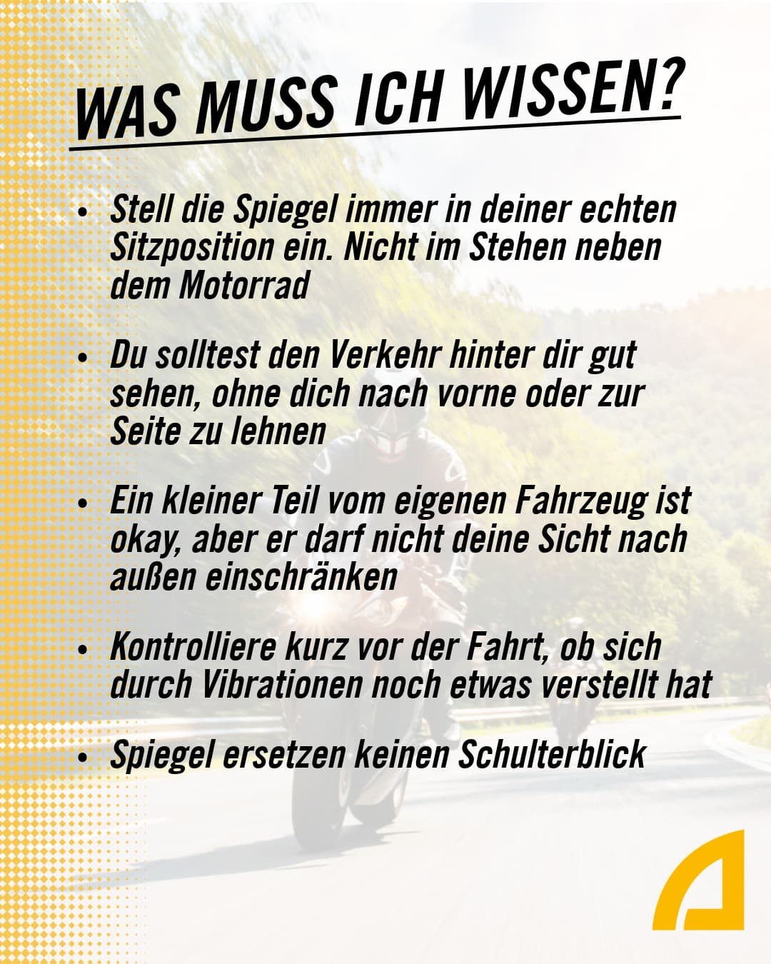 Motorradfreitag: Spiegel